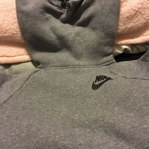 Medium gray Nike hoodie w cowl neck